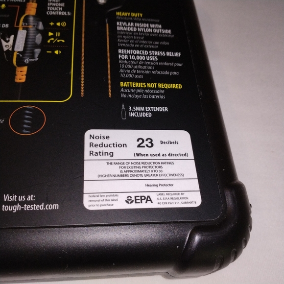 ToughTested TT-HF-JOB Jobsite Noise-Isolating Earbuds Mic + FREE MULTI TOOL - Picture 8 of 12